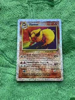 2002 WOTC POKEMON LEGENDARY COLLECTION FLAREON 10/110 REVERSE HOLO FOIL HP - Image 1