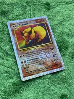 2002 WOTC POKEMON LEGENDARY COLLECTION FLAREON 10/110 REVERSE HOLO FOIL HP - Image 2