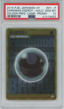 Pokemon Japanese Darkness Energy XY Golden Present Campaign Holo PSA 10 GEM MINT - Image 1