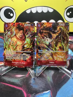 Sabo and Portgas D. Ace Illustration Box Vol. 5 Promos OP05-007 & ST15-005 - NM - Image 1