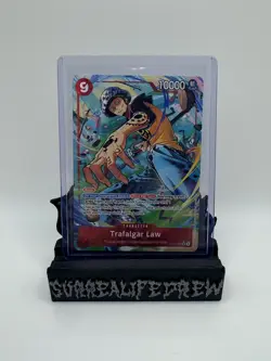 One Piece Card Game Trafalgar Law Alt Art The Azure Sea's Seven Foil OP14-009 - Image 3