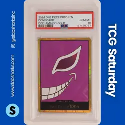 2024 ONE PIECE PREMIUM BOOSTER THE BEST VOL. 1 DOFLAMINGO GOLD DON! CARD PSA 10 - Image 1
