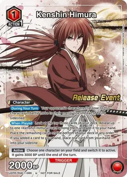 Kenshin Himura Alternate Art Release - UEPR/RNK-1-086 NM - Union Arena - Image 1