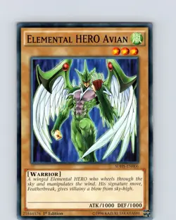 Yu-Gi-Oh TCG Elemental HERO Avian SDHS-EN006 1st Edition Regular Common Card NM - Image 1