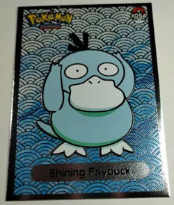 Shining Psyduck Blue 1997 Shiny Pokemon Card Kanto Peru Foil - Image 2