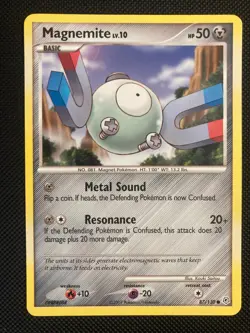 Pokemon TCG Magnemite 87/130 Diamond & Pearl Common Card (LP) - Image 1