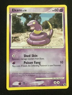 Pokemon TCG Ekans 66/106 Great Encounters Common Card (LP) - Image 1