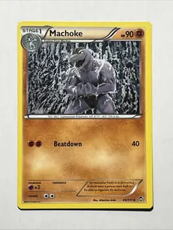 Pokemon TCG Machoke XY Furious Fists 45/111 Regular Uncommon Card - Image 2