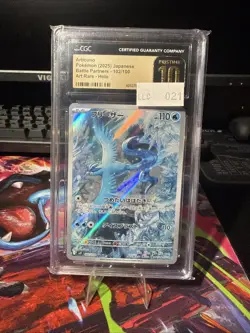 ❄ CGC 10 Pristine Articuno 102/100 AR Art Rare Battle Partners sv9 Pokemon Card - Image 1