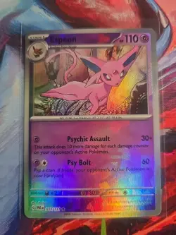 Espeon 033/131 Prismatic Evolutions Poke Ball Reverse Holo Pokemon TCG Card NM - Image 1