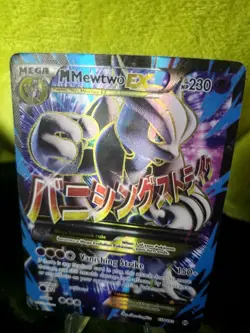 Pokemon M Mewtwo EX Breakthrough Ultra Rare Holo 159/162 230 HP Trading Card - Image 2