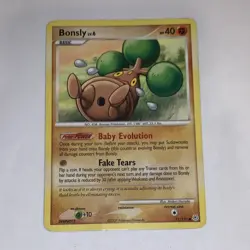 Pokemon Bonsly 71/130 Diamond & Pearl Common Regular Basic Card 40 HP - Image 1