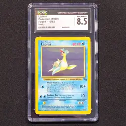 Lapras 10/62 1999 Pokemon Fossil Unlimited Rare Holo CGC 8.5 - Image 1