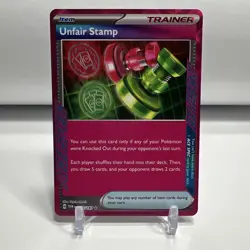Pokemon TCG Twilight Masquerade Unfair Stamp 165/167 Ace Spec Rare NM - Image 1