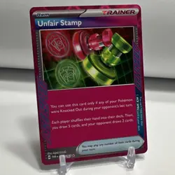 Pokemon TCG Twilight Masquerade Unfair Stamp 165/167 Ace Spec Rare NM - Image 2