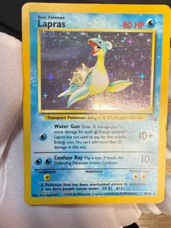 Lapras - 10/62 - Pokemon Fossil Unlimited Holo Rare Card WOTC, MP/HP - Image 3