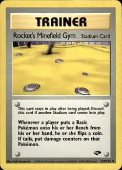 Pokemon Rocket's Minefield Gym Gym Challenge 119/132 Light Play LP+ or Better - Image 1