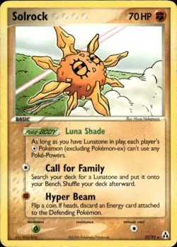 Pokemon Solrock Legend Maker 25/92 Light Play LP+ or Better - Image 1