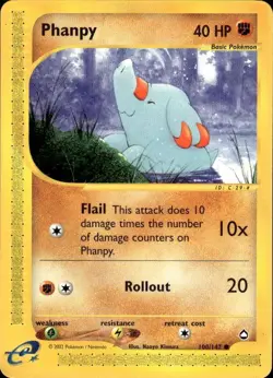 Pokemon Phanpy Aquapolis 100/147 Light Play LP+ or Better - Image 1