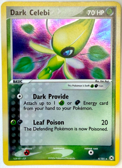 Dark Celebi 4/101 Holo Rare EX Hidden Legends 2004 Pokemon LP - Image 1