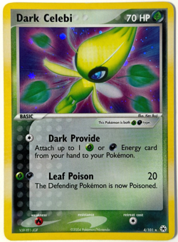 Dark Celebi 4/101 Holo Rare EX Hidden Legends 2004 Pokemon LP - Image 2