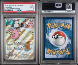 2024 Pokemon Twilight Masquerade Chansey Illustration Rare 187/167 PSA 9 - Image 3