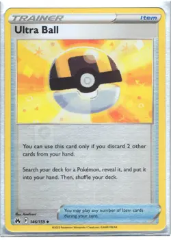Ultra Ball 146/159 Pokemon Crown Zenith Uncommon Near Mint Reverse Holo - Image 1