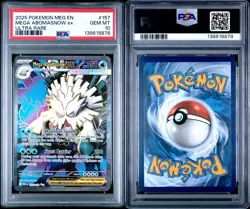 2025 POKEMON MEG EN-MEGA EVOLUTION ULTRA RARE #157 MEGA ABOMASNOW EX PSA 10 - Image 1