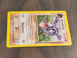 Pokemon TCG Aerodactyl Fossil 1/62 Holo Unlimited Holo Rare - Image 3