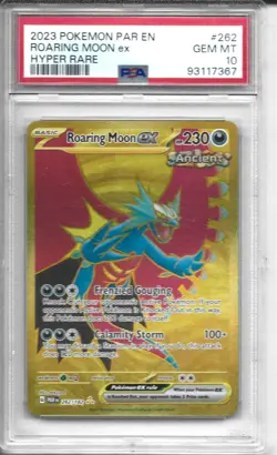 Pokemon Roaring Moon ex 262/182 SV04: Paradox Rift Hyper Rare PSA 10 Gem Mint - Image 1