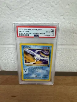 PSA 10 Gem Mint - Articuno Black Star Promo 22 - Aoki Error - Pokemon TCG - Image 1