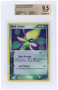 2004 POKEMON EX HIDDEN LEGENDS #4 DARK CELEBI-HOLO HIDDEN LEGENDS BGS 9.5 POP 11 - Image 1