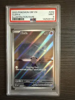 Cleffa 202/197 Illustration Rare 2023 Pokemon Obsidian Flames PSA 9 Mint - Image 1