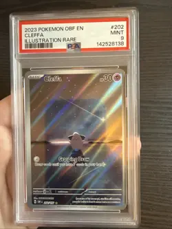 Cleffa 202/197 Illustration Rare 2023 Pokemon Obsidian Flames PSA 9 Mint - Image 3