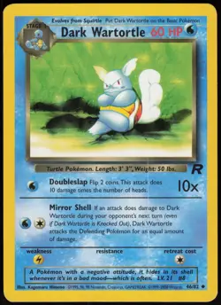 Dark Wartortle 46/82 Uncommon Team Rocket Pokemon - Image 1
