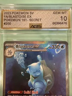 Pokemon Scarlet & Violet 151 TCG Blastoise EX 200/165 Sir Special Illustration - Image 3
