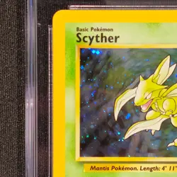 Scyther 17/130 2000 Pokemon Base Set 2 - Unlimited Rare Holo CGC 9 - Image 3