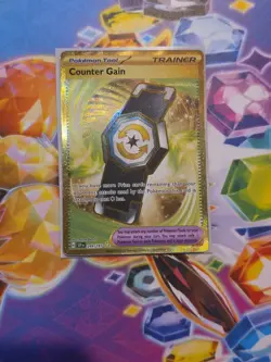 Counter Gain 249/191: Surging Sparks Holo Secret Rare Gold Pokemon - Image 1