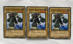 3X Elemental Hero Clayman DP1-EN003 - Common 1st Edition Lightly Played Yugioh! - Image 1