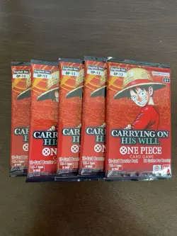 One Piece Carrying On His Will OP-13 Five 5 Booster Packs Lot English I - Image 1