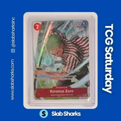 2026 ONE PIECE AZURE SEA'S SEVEN #OP14-015 RORONOA ZORO ALT ART - Image 1