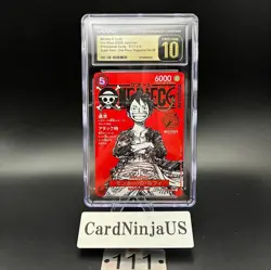 CGC PRISTINE 10 Luffy ST21-014 One Piece Magazine Weekly Shonen Jump Promo TCG - Image 1