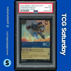 2023 DISNEY LORCANA P1 EVENT EXCLUS #10/P1 SCROOGE MCDUCK UNCLE MONEYBAGS PSA 10 - Image 1