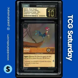 2023 DISNEY LORCANA #9/P1 HEIHEI BOAT SNACK COLD FOIL LGS PROMO CGC PRISTINE 10 - Image 1