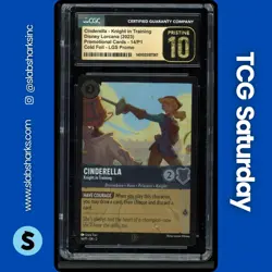2023 DISNEY LORCANA #14/P1 CINDERELLA - KNIGHT IN TRAINING PROMO CGC PRISTINE 10 - Image 1