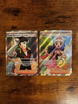 Pokemon Trainer Card Lot – Dawn 118/094 NM & Team Rocket’s Proton 227/182 NM - Image 2