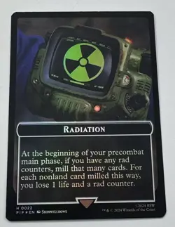 MTG Card Foil Double Token Thopter / Radiation 0017 /0022 Fallout Magic NM - Image 1