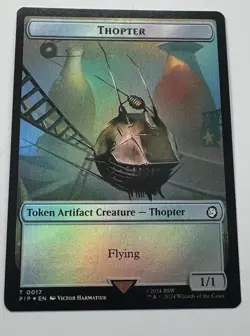 MTG Card Foil Double Token Thopter / Radiation 0017 /0022 Fallout Magic NM - Image 2