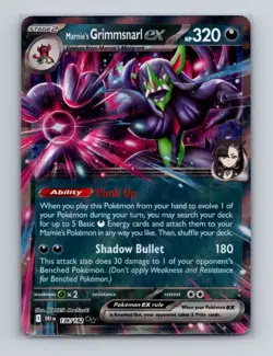 Marnie’s Grimmsnarl ex 136 2025 Pokemon Destined Rivals Double Rare Card NM+ (a) - Image 1