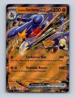 Cynthia's Garchomp ex 104 2025 Pokemon Destined Rivals Double Rare Card NM+ (b) - Image 1